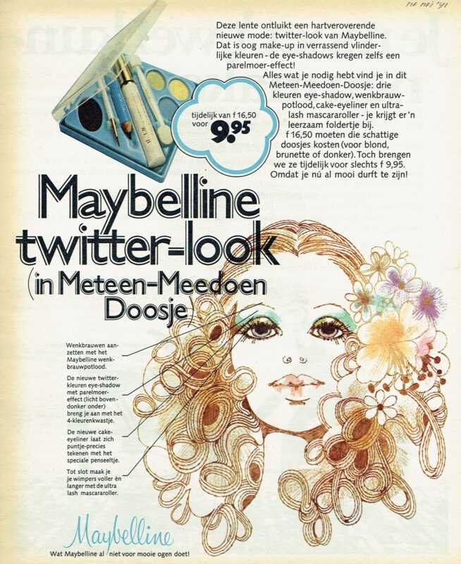 Maybelline twitter-look ad 1971